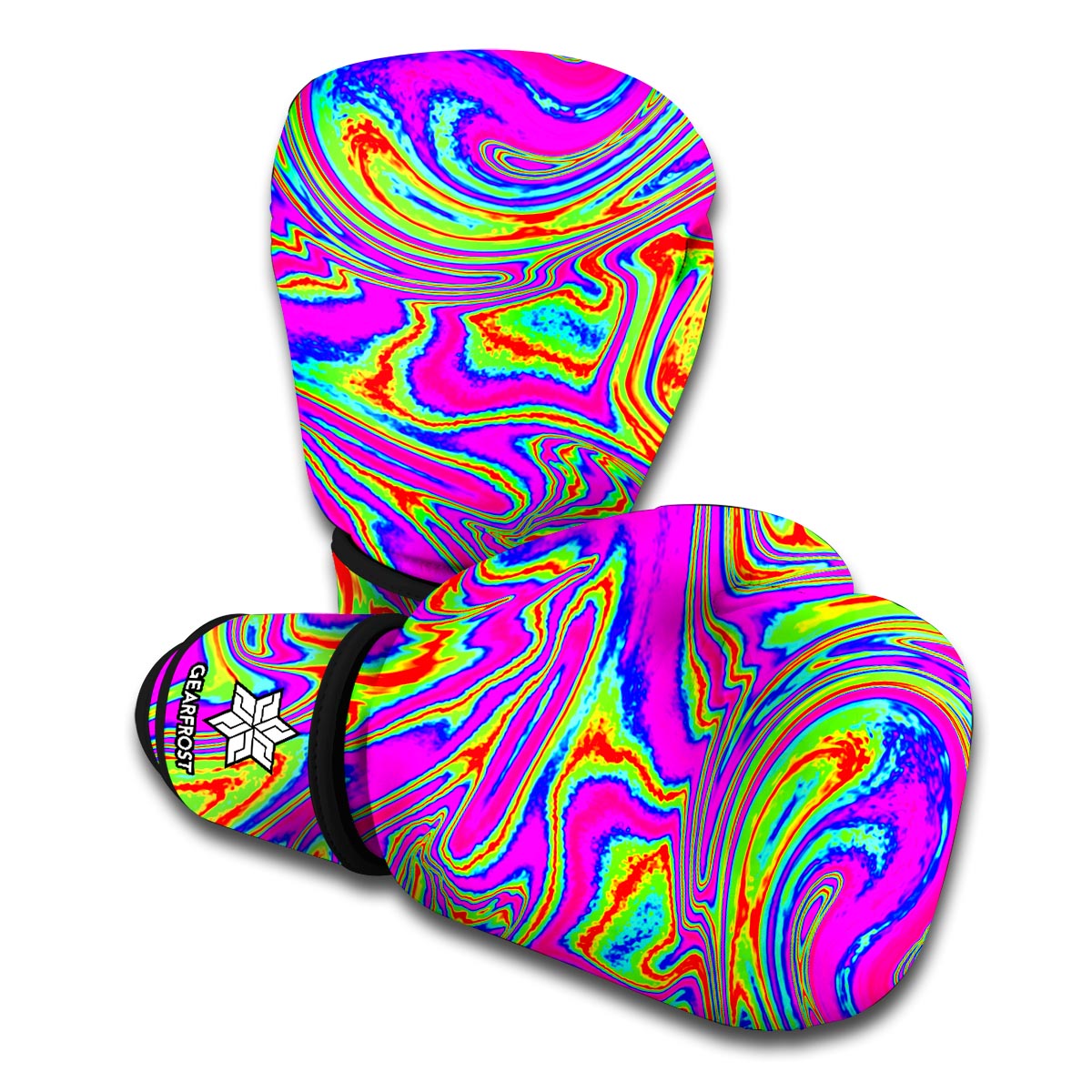 Abstract Psychedelic Liquid Trippy Print Boxing Gloves