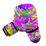 Abstract Psychedelic Liquid Trippy Print Boxing Gloves