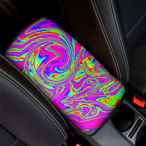 Abstract Psychedelic Liquid Trippy Print Car Center Console Cover