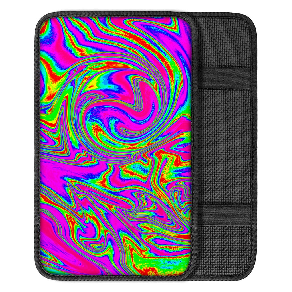 Abstract Psychedelic Liquid Trippy Print Car Center Console Cover