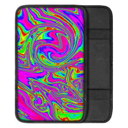 Abstract Psychedelic Liquid Trippy Print Car Center Console Cover