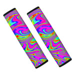 Abstract Psychedelic Liquid Trippy Print Car Seat Belt Covers