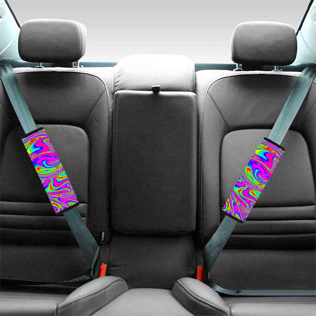 Abstract Psychedelic Liquid Trippy Print Car Seat Belt Covers