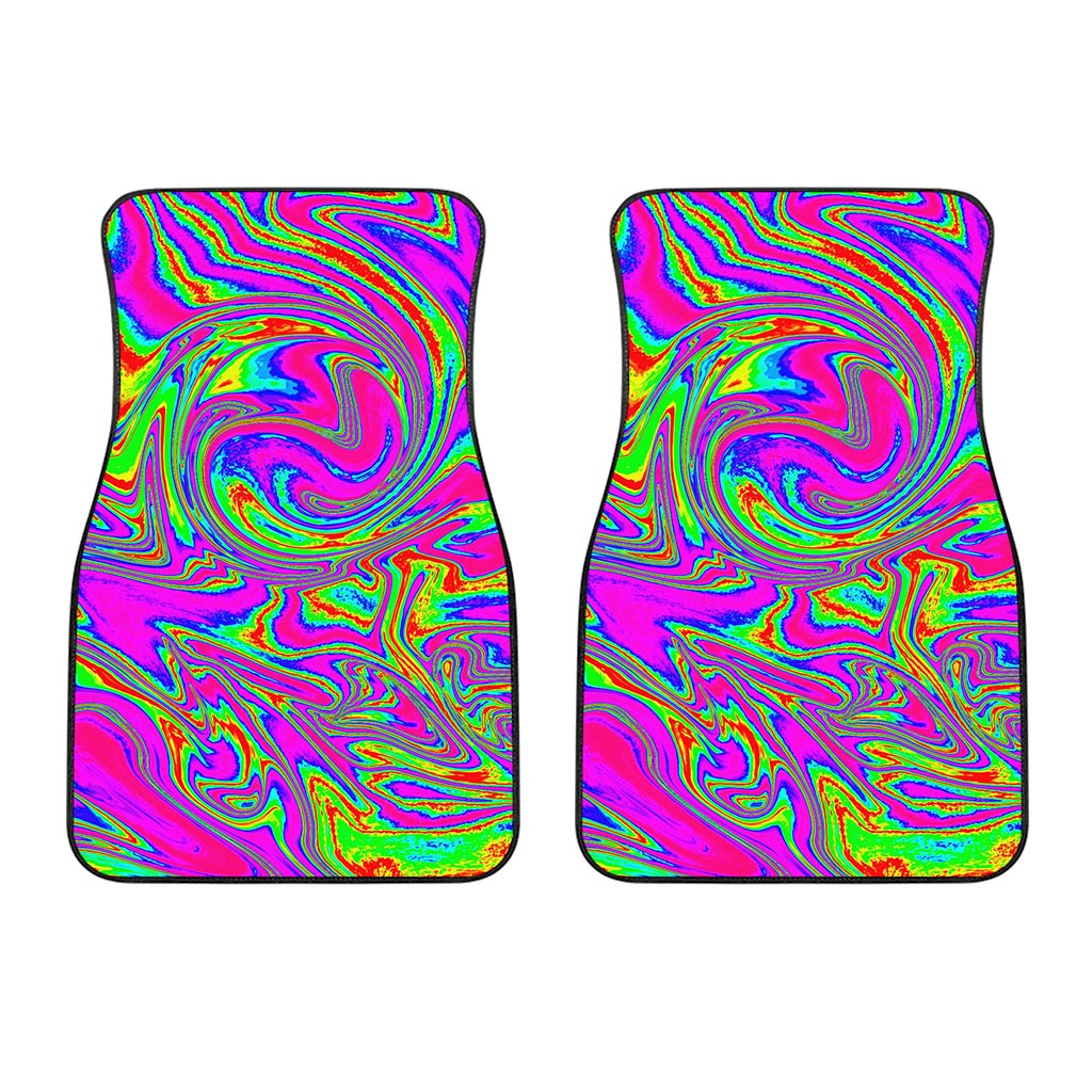 Abstract Psychedelic Liquid Trippy Print Front Car Floor Mats