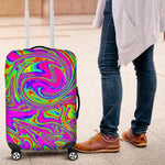 Abstract Psychedelic Liquid Trippy Print Luggage Cover GearFrost