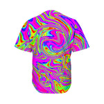 Abstract Psychedelic Liquid Trippy Print Men's Baseball Jersey