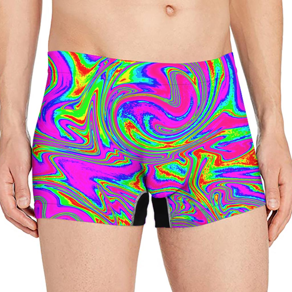 Abstract Psychedelic Liquid Trippy Print Men's Boxer Briefs