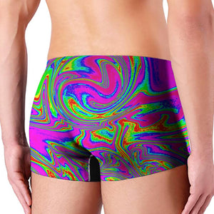 Abstract Psychedelic Liquid Trippy Print Men's Boxer Briefs