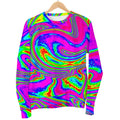 Abstract Psychedelic Liquid Trippy Print Men's Crewneck Sweatshirt