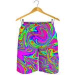 Abstract Psychedelic Liquid Trippy Print Men's Shorts