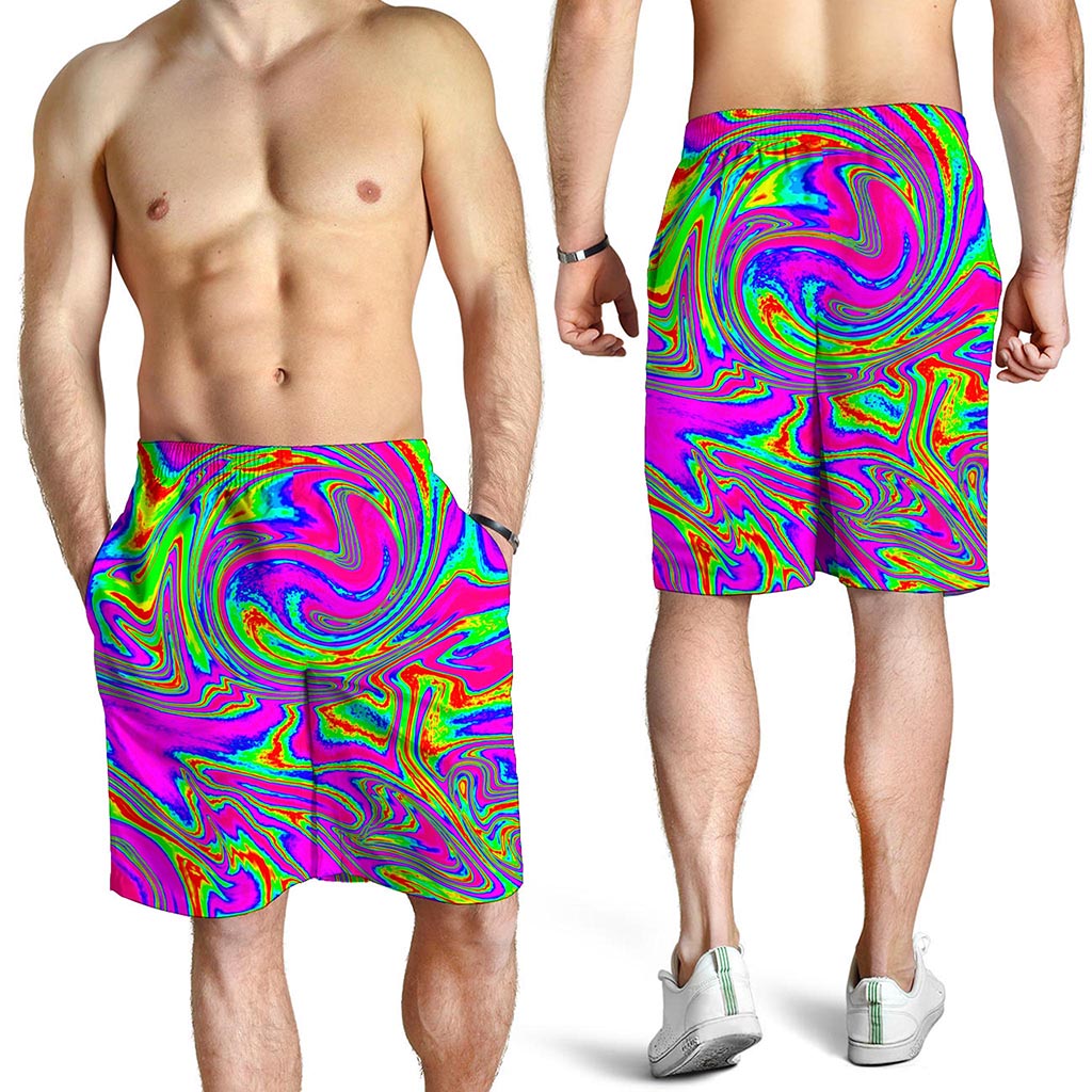 Abstract Psychedelic Liquid Trippy Print Men's Shorts