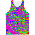 Abstract Psychedelic Liquid Trippy Print Men's Tank Top