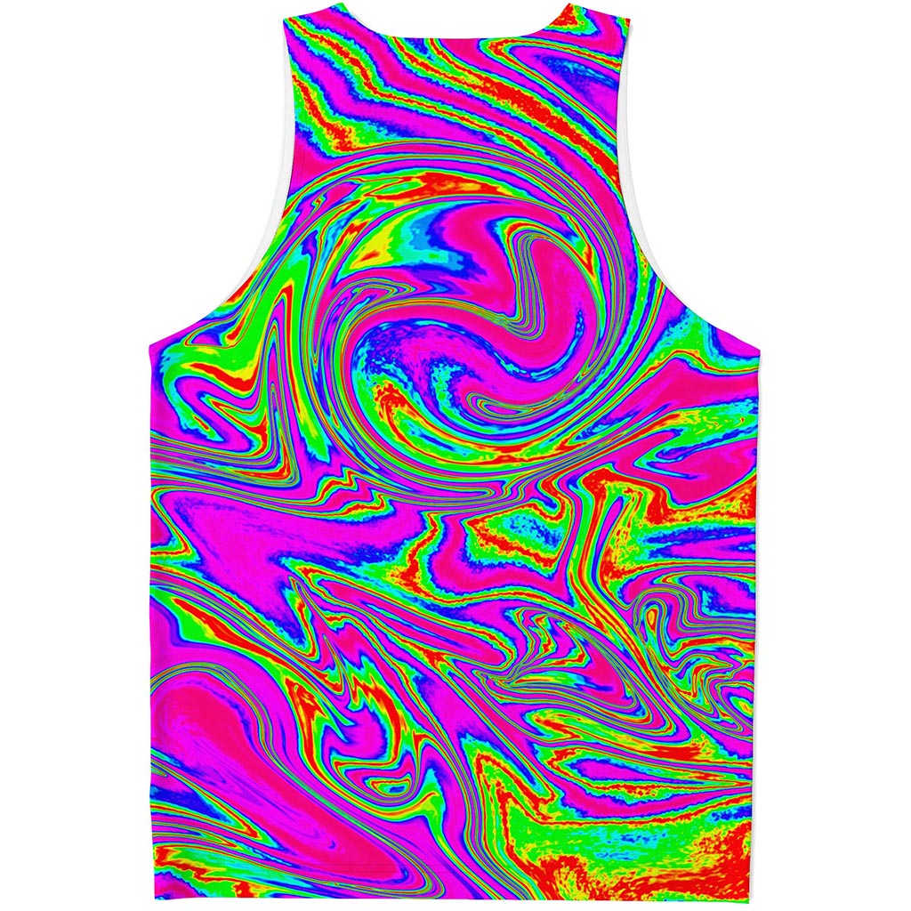Abstract Psychedelic Liquid Trippy Print Men's Tank Top