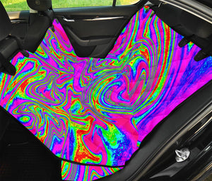 Abstract Psychedelic Liquid Trippy Print Pet Car Back Seat Cover