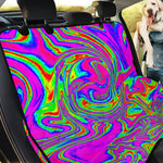 Abstract Psychedelic Liquid Trippy Print Pet Car Back Seat Cover