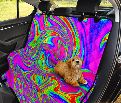 Abstract Psychedelic Liquid Trippy Print Pet Car Back Seat Cover
