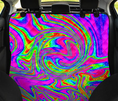 Abstract Psychedelic Liquid Trippy Print Pet Car Back Seat Cover