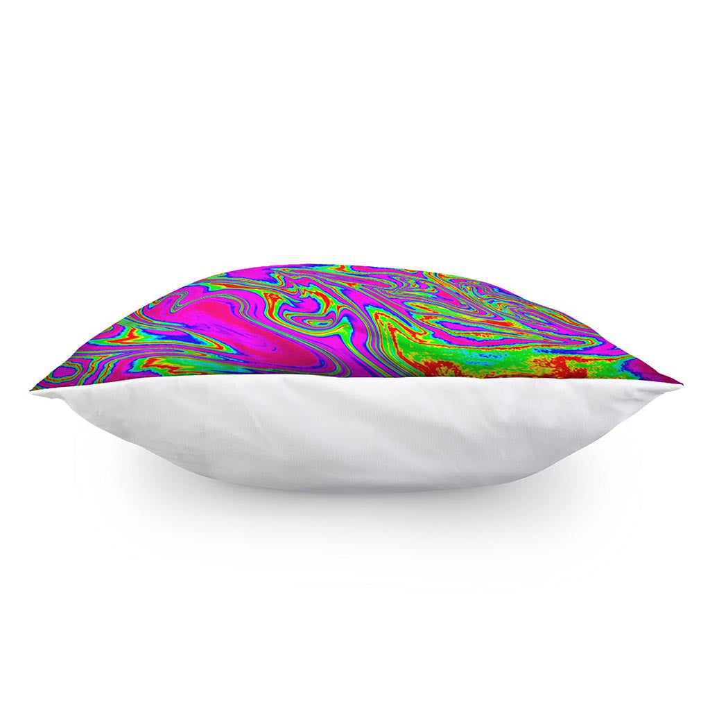 Abstract Psychedelic Liquid Trippy Print Pillow Cover