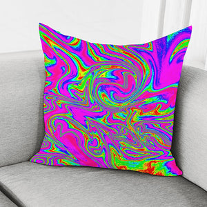 Abstract Psychedelic Liquid Trippy Print Pillow Cover