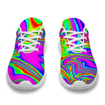 Abstract Psychedelic Liquid Trippy Print Sport Shoes GearFrost