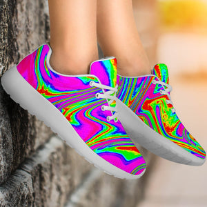 Abstract Psychedelic Liquid Trippy Print Sport Shoes GearFrost