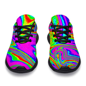 Abstract Psychedelic Liquid Trippy Print Sport Shoes GearFrost