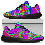 Abstract Psychedelic Liquid Trippy Print Sport Shoes GearFrost