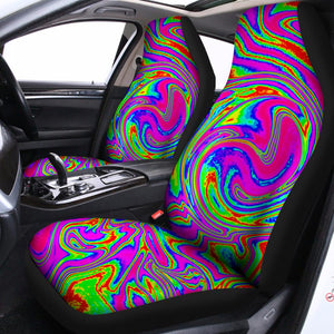 Abstract Psychedelic Liquid Trippy Print Universal Fit Car Seat Covers