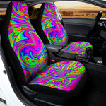 Abstract Psychedelic Liquid Trippy Print Universal Fit Car Seat Covers