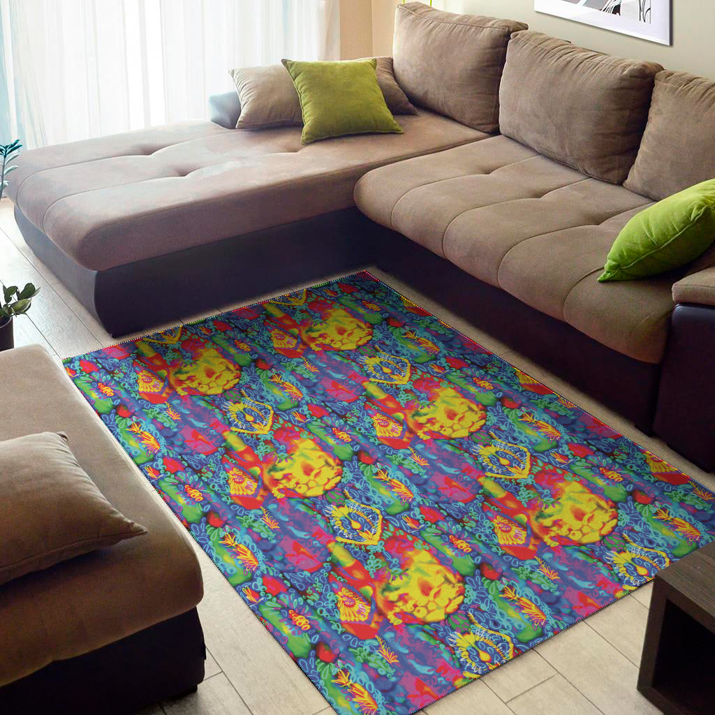 Abstract Psychedelic Print Area Rug