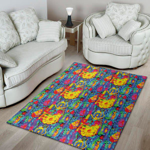 Abstract Psychedelic Print Area Rug