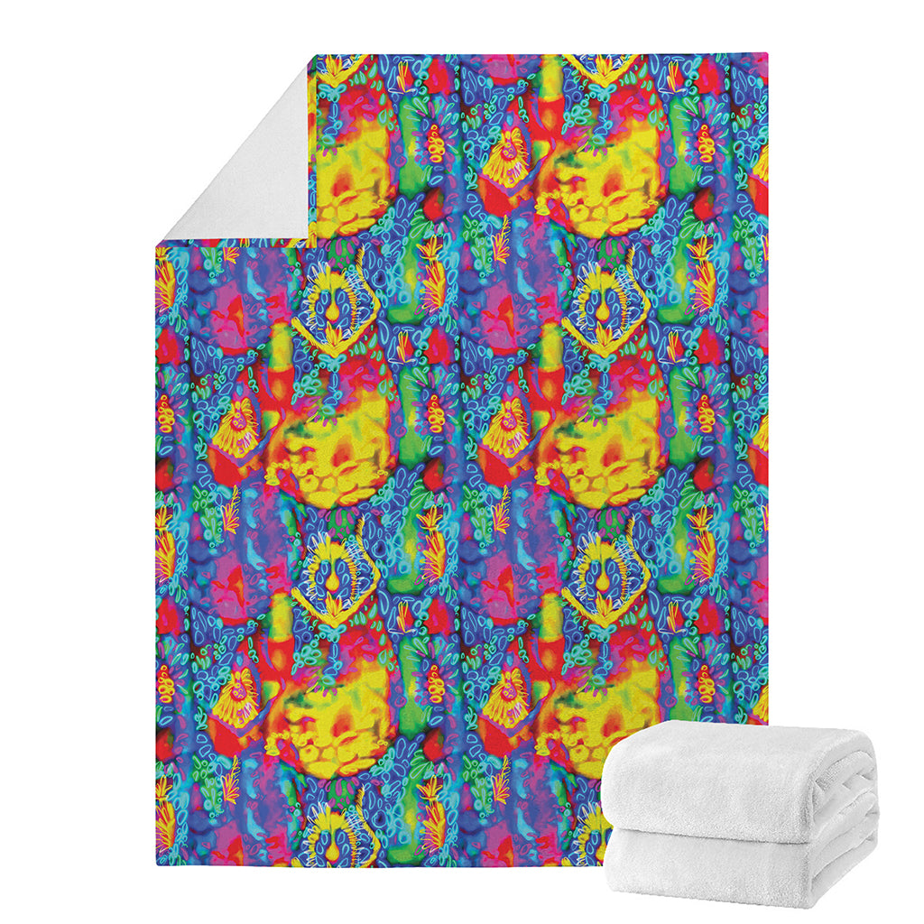 Abstract Psychedelic Print Blanket