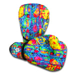 Abstract Psychedelic Print Boxing Gloves