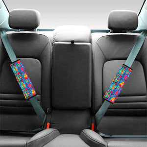 Abstract Psychedelic Print Car Seat Belt Covers