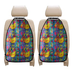 Abstract Psychedelic Print Car Seat Organizers