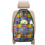 Abstract Psychedelic Print Car Seat Organizers