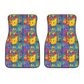 Abstract Psychedelic Print Front Car Floor Mats