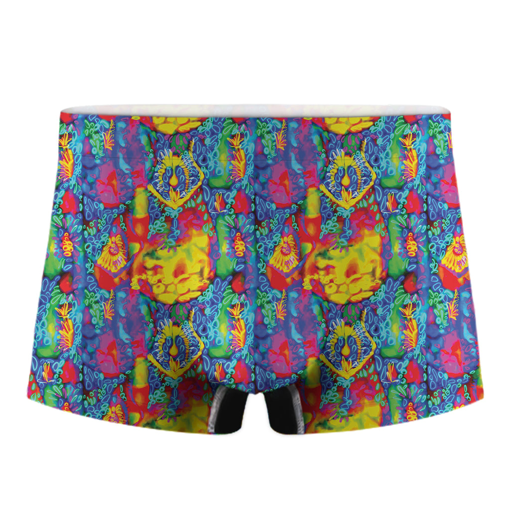 Abstract Psychedelic Print Men's Boxer Briefs