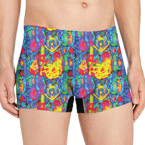 Abstract Psychedelic Print Men's Boxer Briefs