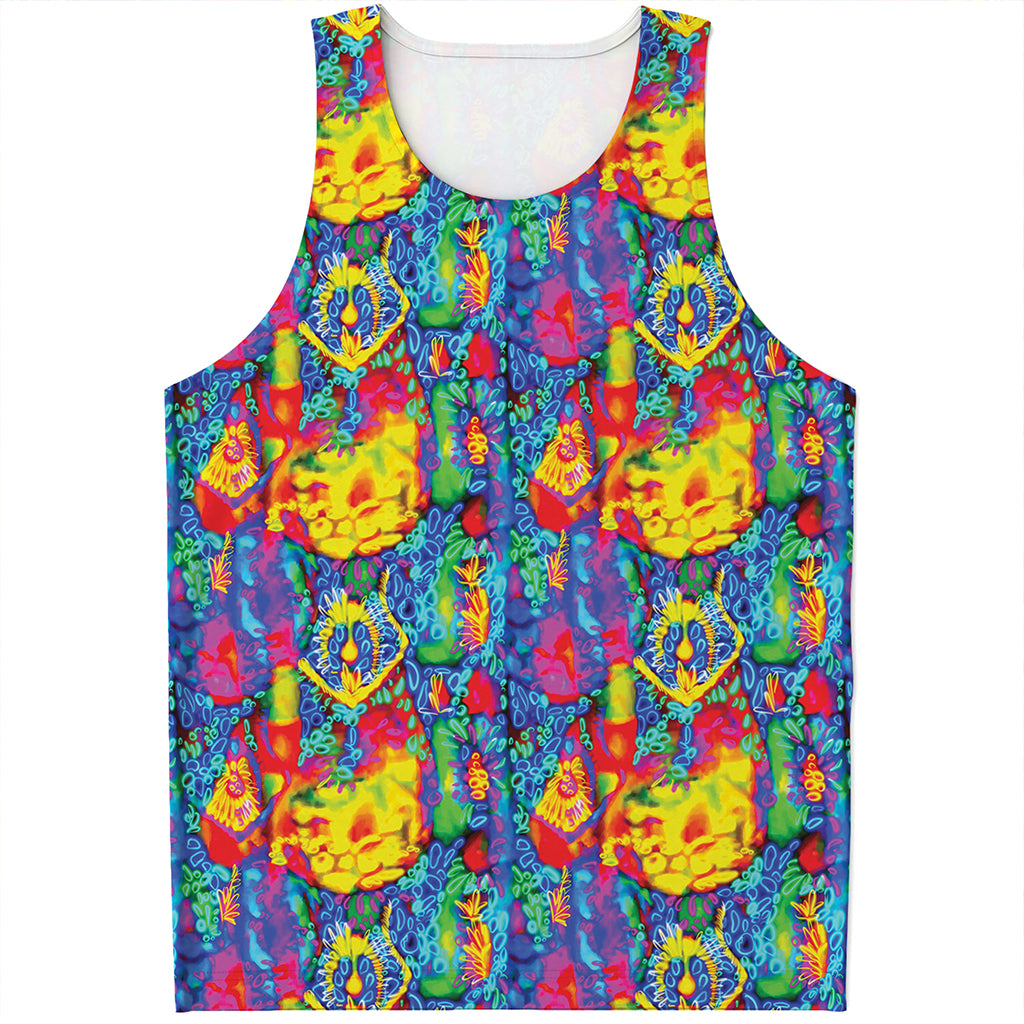 Abstract Psychedelic Print Men's Tank Top