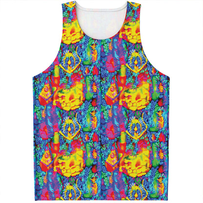 Abstract Psychedelic Print Men's Tank Top