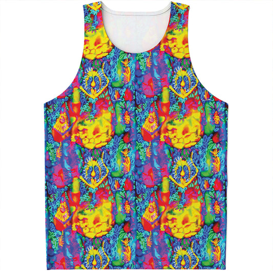 Abstract Psychedelic Print Men's Tank Top