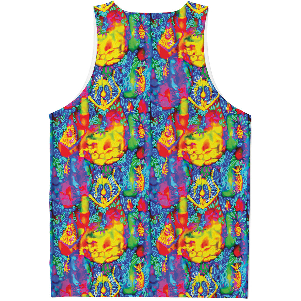 Abstract Psychedelic Print Men's Tank Top