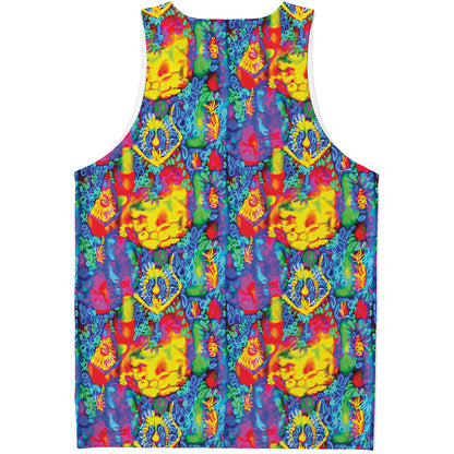 Abstract Psychedelic Print Men's Tank Top