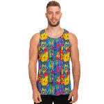 Abstract Psychedelic Print Men's Tank Top
