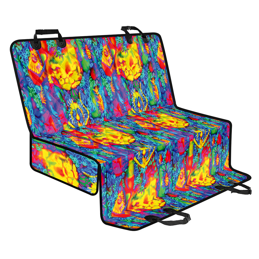 Abstract Psychedelic Print Pet Car Back Seat Cover