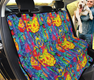 Abstract Psychedelic Print Pet Car Back Seat Cover