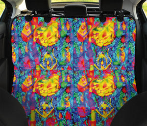 Abstract Psychedelic Print Pet Car Back Seat Cover