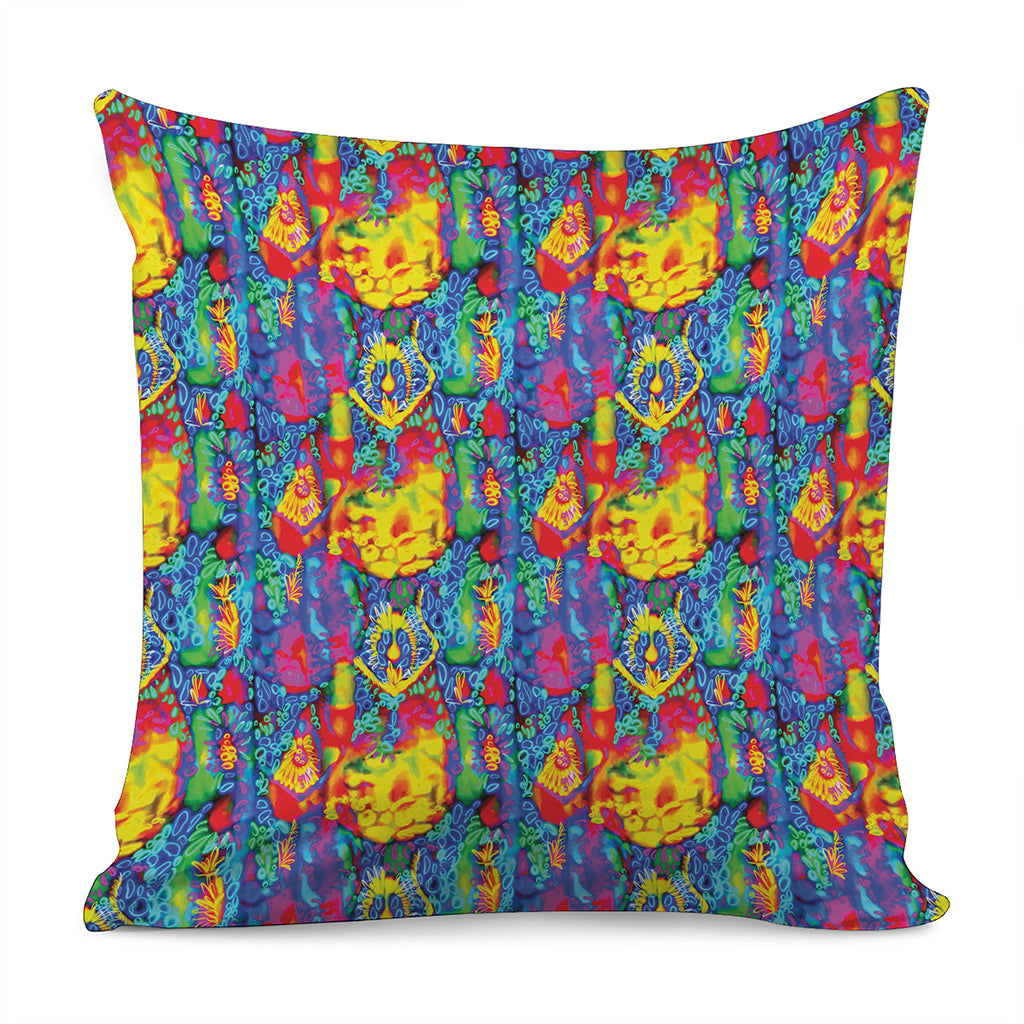 Abstract Psychedelic Print Pillow Cover