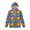 Abstract Psychedelic Print Pullover Hoodie